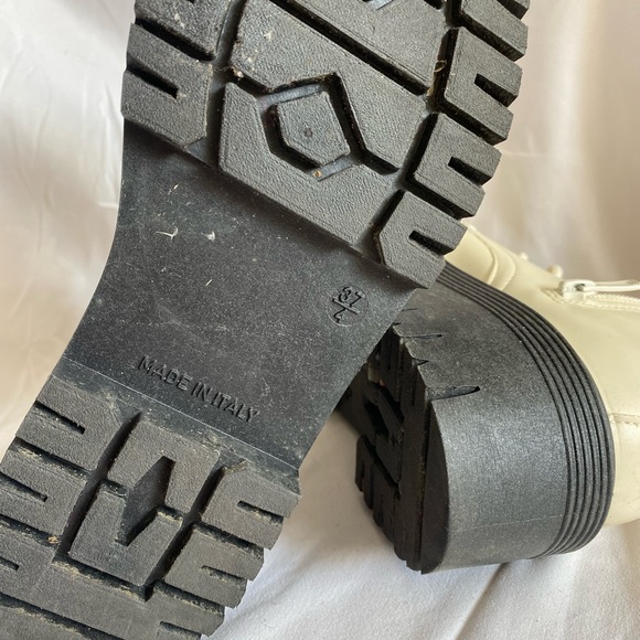 Cream Topshop Platform Combat Boots - EU 37 - Made in Italy - Picture 5 of 5